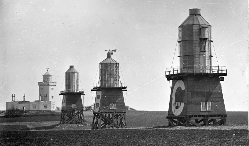 The three experimental Lighthouses at South Foreland, c.1884/5
